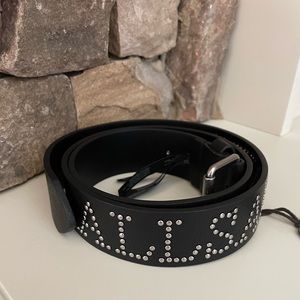 All Saints Black Studded Belt